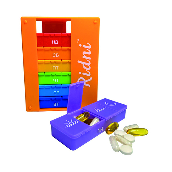 Органайзер для таблеток Ridni RD-CF-01-06, на неделю, 4 приема в день 2