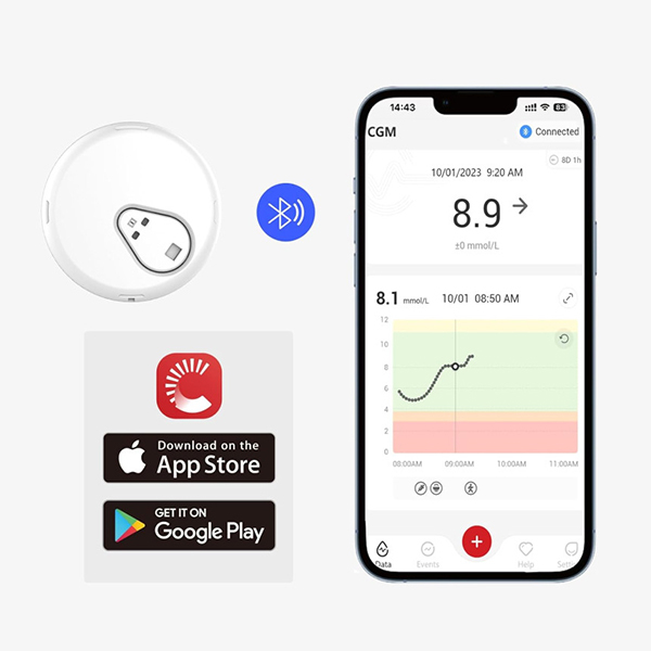 Сенсор безперервного моніторингу глюкози CGM Sinocare Heaco iCan i3 3