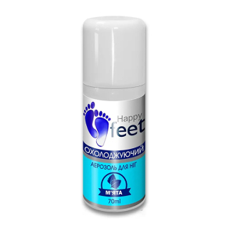 Аэрозоль для ног HAPPY FEET Охлаждающий (мята), 70 мл