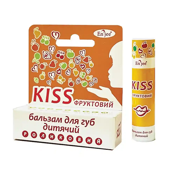 Бальзам для губ детский роликовый ENJEE KISS фруктовый, 6 мл