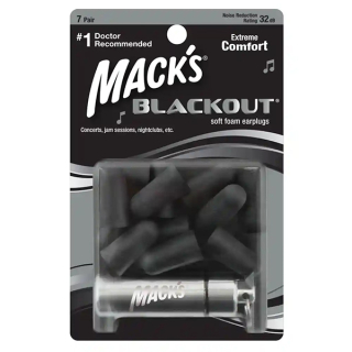 Беруші MACK`S Blackout Foam #987 від шуму з контейнером, 7 пар