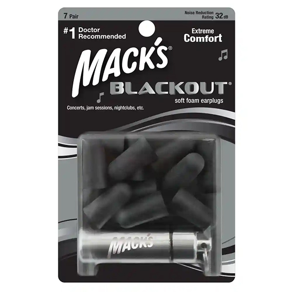 Беруші MACK`S Blackout Foam #987 від шуму з контейнером, 7 пар