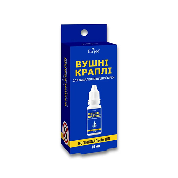 Краплі вушні Enjee для видалення сірки, 15 мл