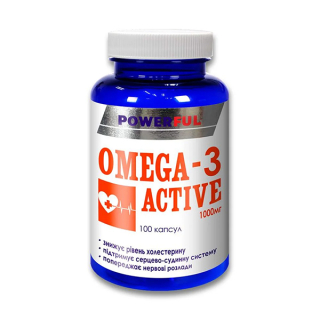 Омега-3 Актив Powerful, капсули по 1000 мг, №100