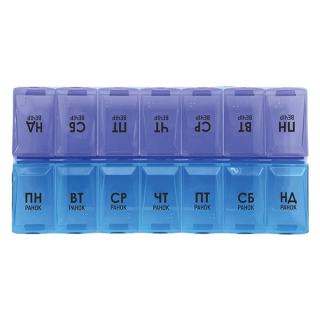 Органайзер для пігулок Красота та Здоров’я РТ 6041, на тиждень, 2 прийоми