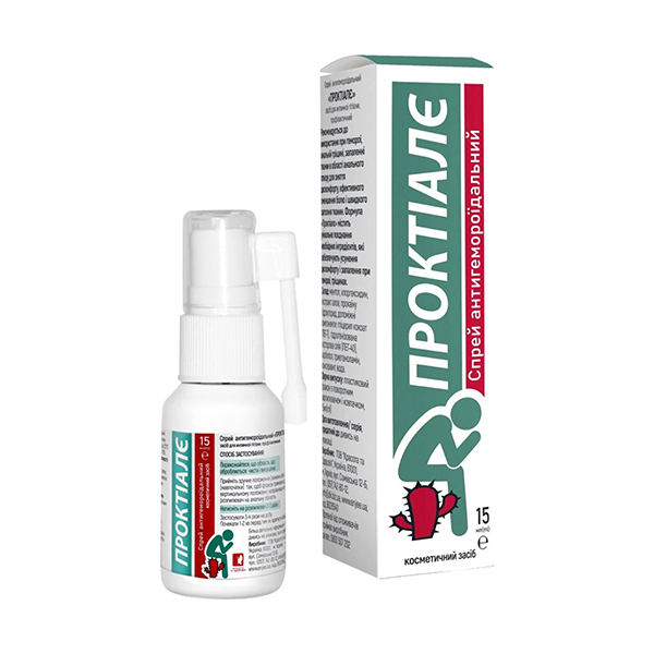 Спрей антигемороїдальний Проктіалє у флаконі з розпилювачем, 15 мл