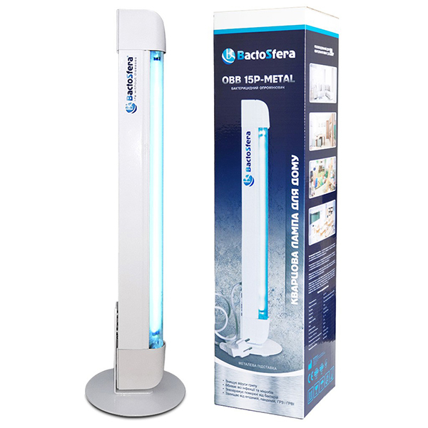 Бактерицидний опромінювач BactoSfera OBB 15P-METAL OZONE