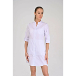 Медичний халат Невада Topline (білий, 3/4, біла кнопка)