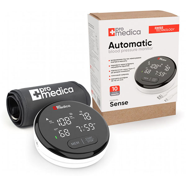 Автоматический плечевой тонометр ProMedica Sense (размер манжеты 22–42 см) 3