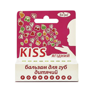 Бальзам для губ дитячий роликовий ENJEE KISS ягідний, 6 мл