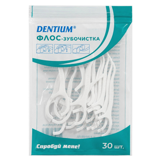 Флос-зубочистка DENTIUM, 30 шт