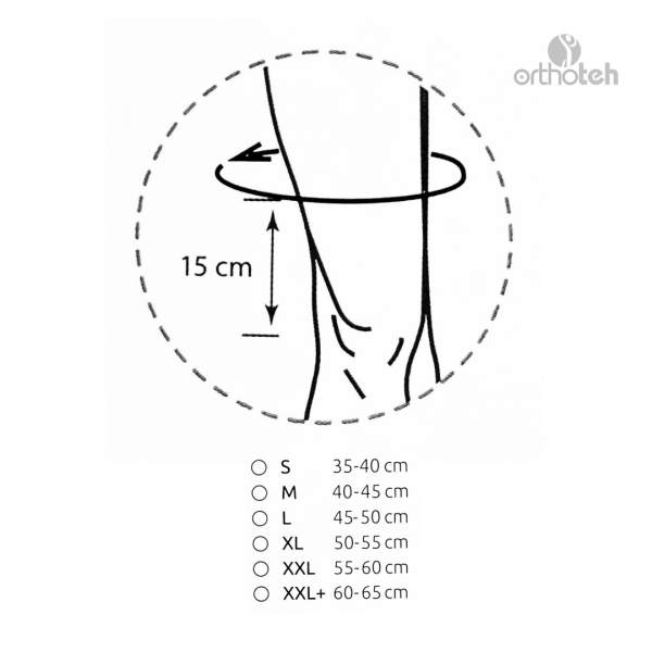 Бандаж на колінний суглоб посилений Knee Brace Long, ORT-90102, Orthoteh (Болгарія) 7