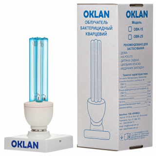 Опромінювач бактерицидний кварцовий медичний OKLAN OBK-15