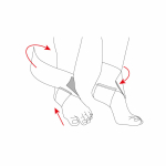 Бандаж для гомілковостопного суглоба еластичний Toros-Group, Тип 410 (чорний) 2