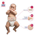 Бандаж протигрижовий пупковий дитячий Toros-Group, Тип 353-0 (бежевий) 4