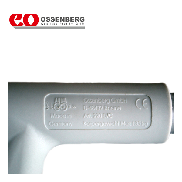 Костыль локтевой, мягкая анатомическая рукоятка, телескопическая, Ossenberg 220 DASKGr-L (левый), серый, 1шт 3