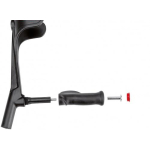 Милиця ліктьова, м'яка анатомічна рукоятка, телескопічна, Ossenberg 220 DASKGr-R (правий), сіра, 1шт 3