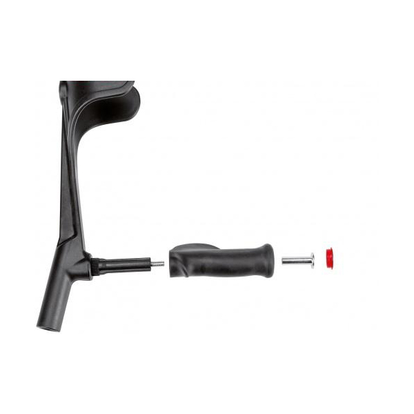 Милиця ліктьова, м'яка анатомічна рукоятка, телескопічна, Ossenberg 220 DASKGr-R (правий), сіра, 1шт 3