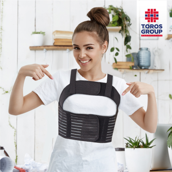 Бандаж для фіксації грудної клітки жіночий, пористий Тип 155-Ж 3