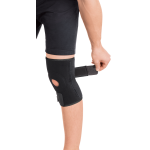 Бандаж для колінного суглоба з 2-ма ребрами жорсткості роз'ємний неопреновий Тип 517 (чорний) розмір 4