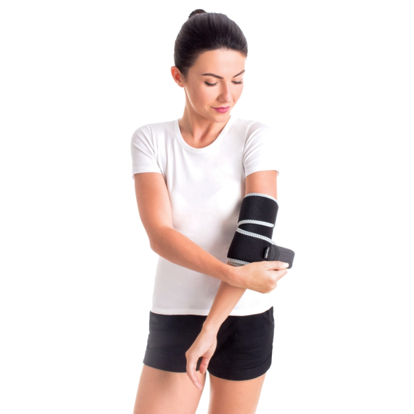 Бандаж для локтевого сустава разъемный неопреновый универсальный Toros-Group, Тип 600 (черный) 2