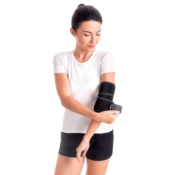 Бандаж для локтевого сустава разъемный неопреновый универсальный Toros-Group, Тип 600 (черный) 3