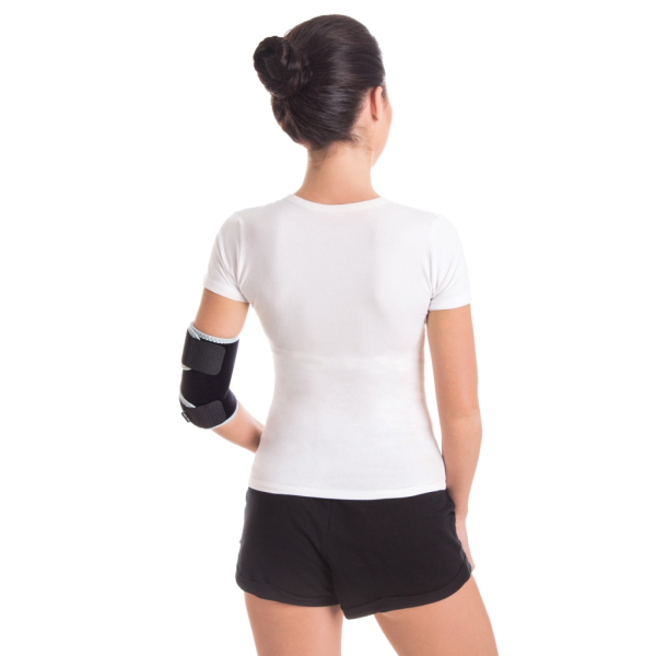 Бандаж для локтевого сустава разъемный неопреновый универсальный Toros-Group, Тип 600 (черный) 4