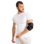 Бандаж для локтевого сустава разъемный неопреновый универсальный Toros-Group, Тип 600 (черный) 6