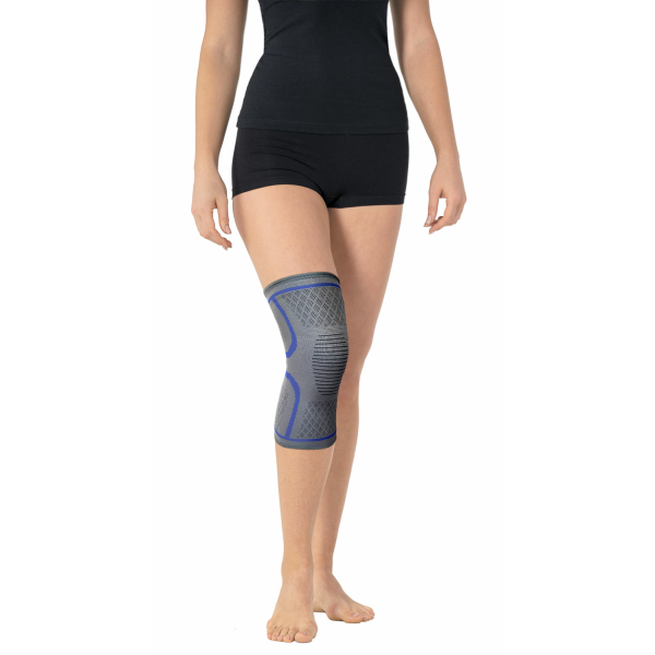 Бандаж для колінного суглоба компресійний Toros-Group, Тип 509-H (сірий) 2