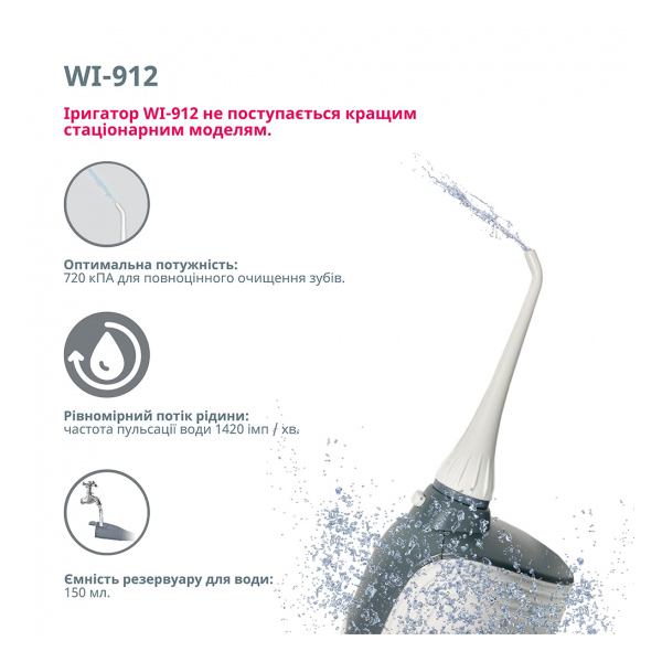 Портативний іригатор для ротової порожнини TH-912 4