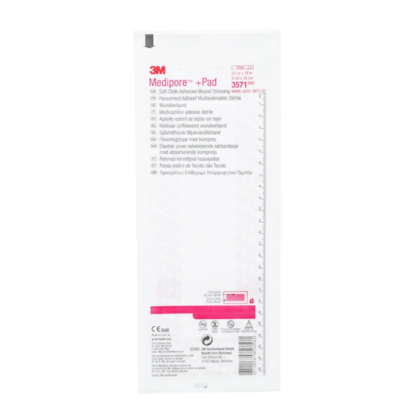 Адгезивна пов'язка Medipore™+Pad 10 см х 25 см 3571E 3