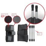 Бандаж (ортез) для колінного суглоба з 4 ребрами жорсткості роз'ємний неопреновий Toros-Group, Тип 518 (чорний) 4