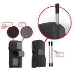 Бандаж (ортез) для колінного суглоба з ребрами жорсткості роз'ємний неопреновий Toros-Group, Тип 517, р.1 / р.2 (чорний) 3