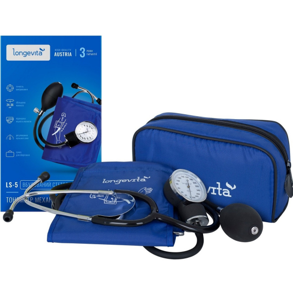Механічний тонометр Longevita LS-5 (розмір манжети 24-36 см) 6