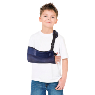 Бандаж для руки підтримуючий сітчастий дитячий (косиночна пов'язка) Toros-Group, Тип 610-0 С Синій