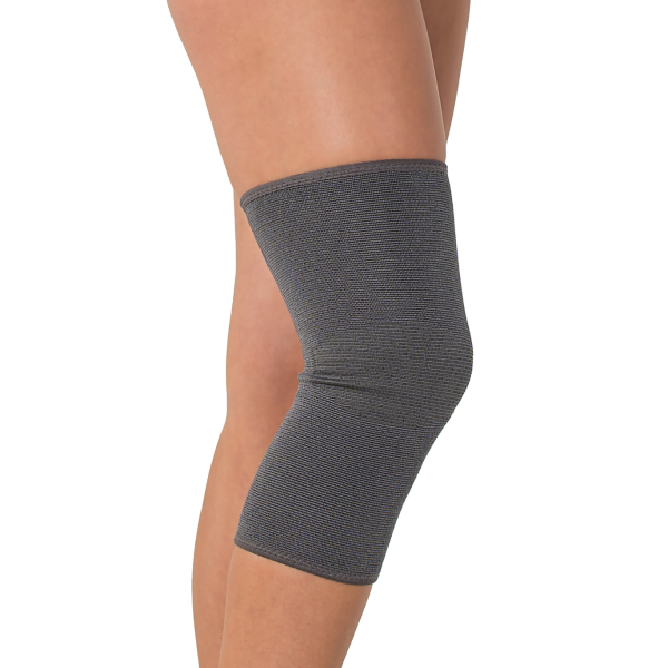 Бандаж для колінного суглоба компресійний з бамбуковим волокном Toros-Group, Тип 508 (сірий), р. S