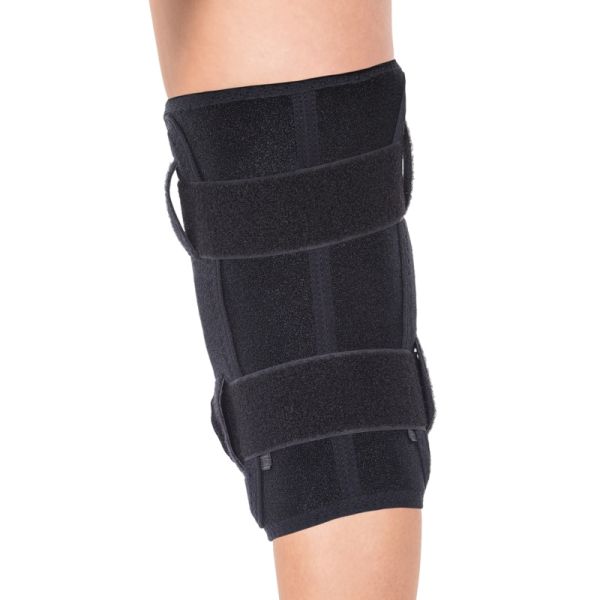 Бандаж (ортез) для колінного суглоба роз'ємний неопреновий з шарнірними ребрами Toros-Group, Тип 514 (чорний) 2