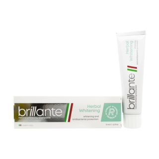 Зубна паста відбілююча антибактеріальна Brillante Herbal Whitening, 75 мл