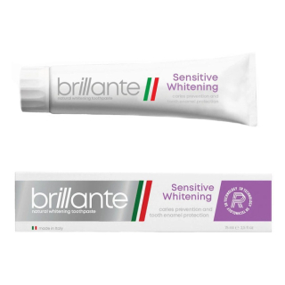 Зубна паста профілактика карієсу Brillante Sensitive Whitening, 75 мл