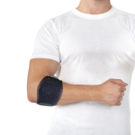 Бандаж на локтевой сустав для синдрома "Локоть теннисиста" универсальный Toros-Group, Тип 601 (черный) 3