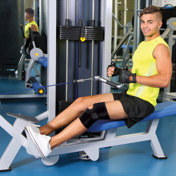 Бандаж (ортез) для колінного суглоба з ребрами жорсткості роз'ємний неопреновий Toros-Group, Тип 517, р.1 / р.2 (чорний) 6