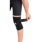 Бандаж для колінного суглоба з 4 ребрами жорсткості роз'ємний неопреновий Toros-Group, Тип 518 (чорний), р. 1