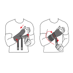 Бандаж (ортез) для променево-зап'ясткового суглоба з ребром жорсткості універсальний Toros-Group, Тип 552 (чорний) 2