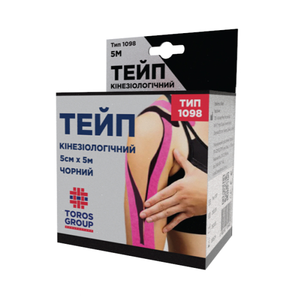 Кинезио тейп Toros-Group (5 м х 5 см), Тип 1098 (черный) 3