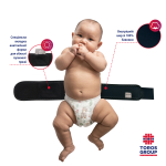 Бандаж протигрижовий пупковий дитячий Toros-Group, Тип 353-0 (чорний) 5