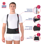 Бандаж підтримуючий жорсткий для підняття важких предметів Toros-Group, Тип 216 (чорний) 4