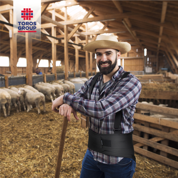 Бандаж підтримуючий жорсткий для підняття важких предметів Toros-Group, Тип 216 (чорний) 10