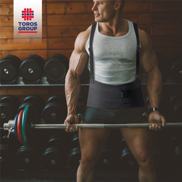 Бандаж підтримуючий жорсткий для підняття важких предметів Toros-Group, Тип 216 (чорний) 11