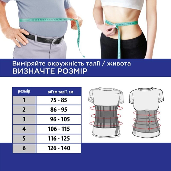 Бандаж послеоперационный поддерживающий Toros-Group, Тип 154 (серый) 7