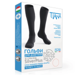 Гольфы для диабетиков с серебром SilverPlus Tiana, Тип 735 (черный) 2